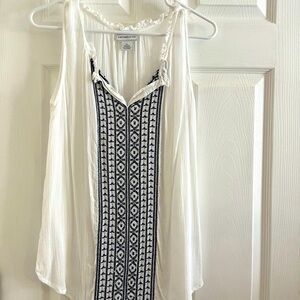 Light breezy almost see-through sleeveless blouse